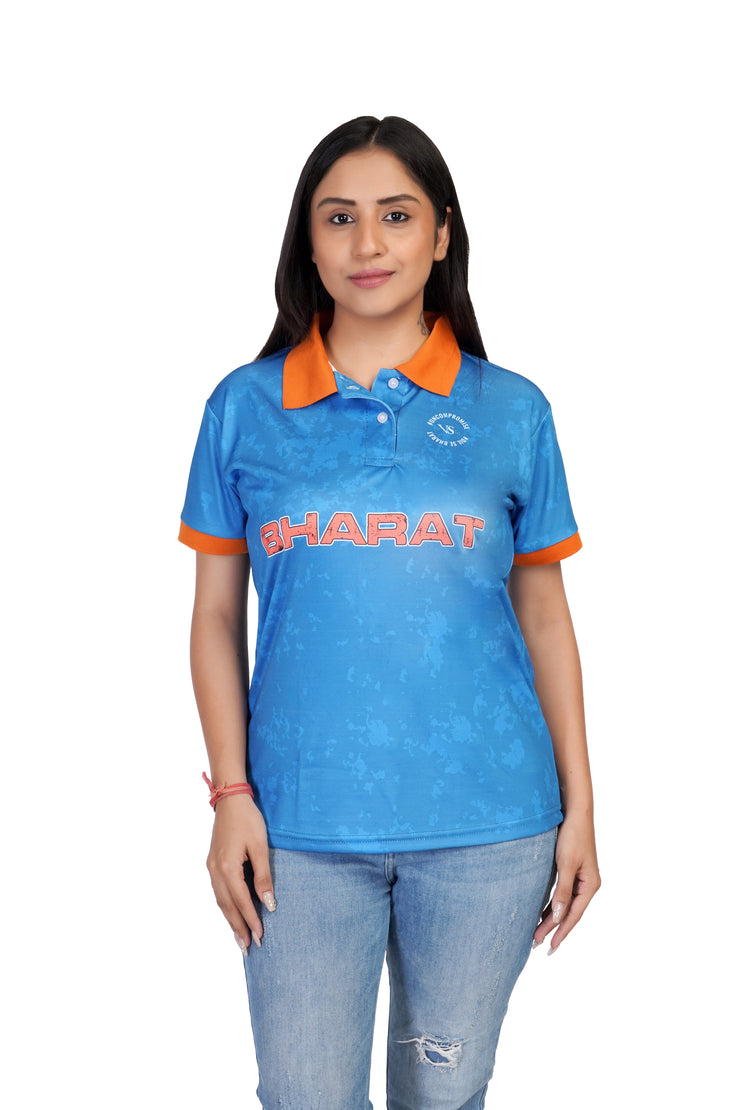 VS - Women's India Cricket Fan Jersey with Light blue Cap and Pack of 3 Socks combo