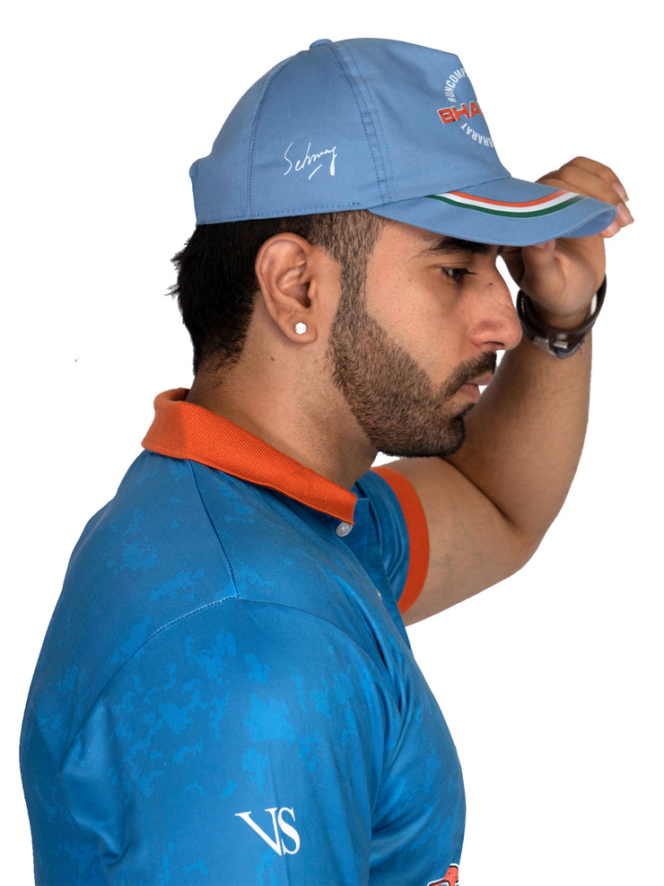 VS - Men's India Cricket Fan Jersey with Light blue Cap and Pack of 3 Socks combo