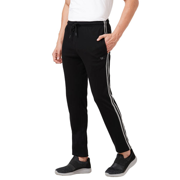 VS THE LIE LLAMA BLACK TRACK PANTS FOR MEN